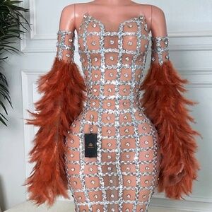 Sienna feather dress